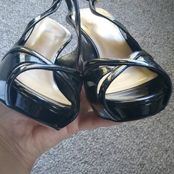 Kate Spade Genna Patent Leather Peep Toe Heels - Picture 7 of 16